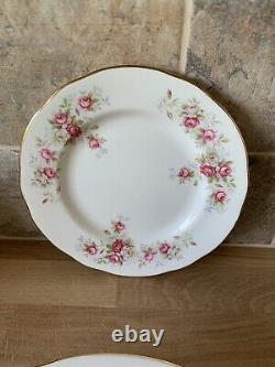 33pc Duchess Bone China June Bouquet Pink Rose Floral Dinner set For 6