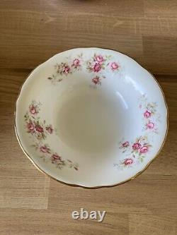 33pc Duchess Bone China June Bouquet Pink Rose Floral Dinner set For 6