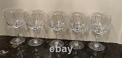 5 Vintage Harbridge Crystal Stem Wine Glasses Goblets 6 England