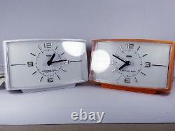 A Pair Vintage Metamec Electric Lighted Dial Repeat Made In England