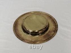 Alms Dish Vintage Church of England Brass Collection Plate Crown ER Mark