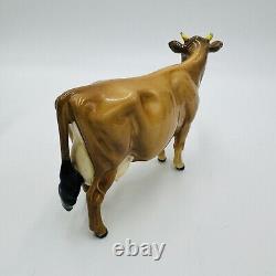 Beswick Jersey Cow Figurine Porcelain Glossy England Rare Vintage Decor