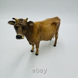 Beswick Jersey Cow Figurine Porcelain Glossy England Rare Vintage Decor