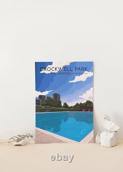 Brockwell Park London Travel Poster Framed Vintage Bucket List Prints