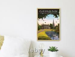 Clissold Park London Travel Poster Framed Vintage Bucket List Prints