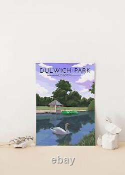 Dulwich Park London Travel Poster Framed Vintage Bucket List Prints