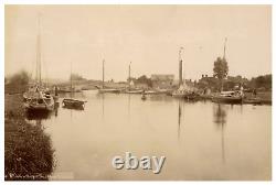 England, Hoveton, Wroxham Bridge, Vintage Albumen Print Vintage Albumen Print