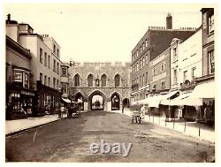 England, Southampton, Bargate Vintage Print, Albumin Print 16x21 Circ