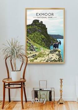Exmoor National Park Travel Poster Framed Vintage Bucket List Prints