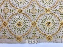 Fine & Rare Antique Vintage Arts And Crafts Textile Embroidery Bedspread Throw