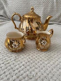 Gold Sadler England Glit Tea Set Vintage