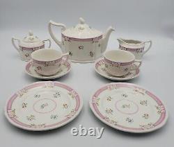 Laura Ashley Alice Vintage Tea Set, 9 Pieces Porcelain, England 1980's Rare
