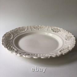 Leedsware Pierced Creamware Dinner Plate Leeds Pottery England 10.75 Vintage