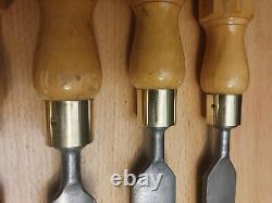 Marples Chisels Set of 7 Vintage Marples Long Pairing Gouges Sheffield England