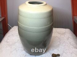 Moira England Stoneware Tan Crock Vintage Pottery Jug Beer Barrel Shape & Spigot