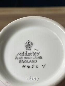 Rare Pretty Pink & Gold Vintage 17pc Fine Bone China Adderley England Tea Set