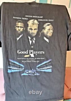 Rare Vintage Arsenal shirt Viera. Bergkamp, Petit on front official collection