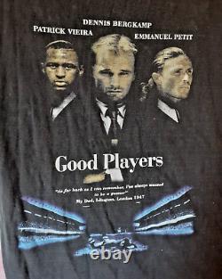 Rare Vintage Arsenal shirt Viera. Bergkamp, Petit on front official collection