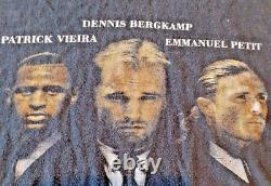 Rare Vintage Arsenal shirt Viera. Bergkamp, Petit on front official collection