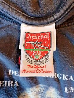 Rare Vintage Arsenal shirt Viera. Bergkamp, Petit on front official collection