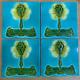 Tiles England 4 pcs 6x6 Inch Antique Rare Vintage Collectible Art Nouveau Deco