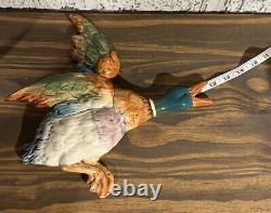 VINTAGE BESWICK Made In England Duck Flying Mallard 596-0 Wall Plaque