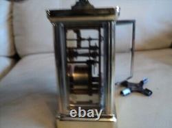 VINTAGE HENLEY ENGLAND BRASS CASED CARRIAGE CLOCK GWO VGC Made in England