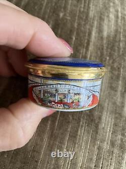 VTG Staffordshire Enamel Trinket, Made In England, Exclusive For Queen Mary 2