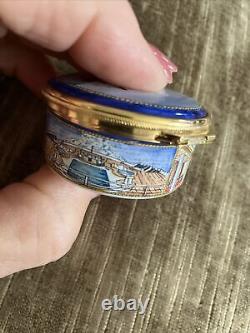 VTG Staffordshire Enamel Trinket, Made In England, Exclusive For Queen Mary 2