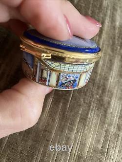 VTG Staffordshire Enamel Trinket, Made In England, Exclusive For Queen Mary 2