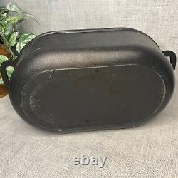 Vintage 12 Lauffer Enameled Cast Iron Casserole Dish Made In England