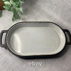 Vintage 12 Lauffer Enameled Cast Iron Casserole Dish Made In England