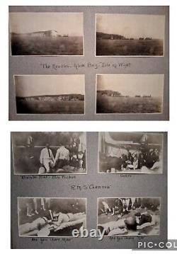 Vintage 1910 Photo Album From England & France RMS CARMANIA Castles