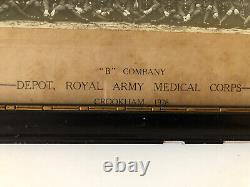 Vintage 1928 Framed Photo B Company -Depot Royal Army Medical Corps, Crookham