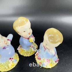 Vintage 1940s Wynken Blynken Nod Wade England Figurines Set 3 Porcelain Decor