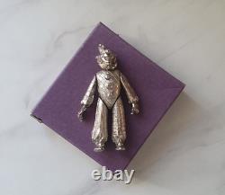 Vintage 1995 Articulated Silver Plated Clown By Kitney & Co Made In England