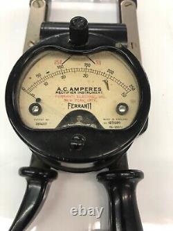 Vintage A. C. Amperes Reotifier Instrument Ferranti Made in England No. 123689