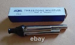 Vintage ACME 536 1/2 THREE-TONE WHISTLE Train Whistle Made In England Boxed