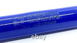 Vintage Blackbird 5275 Fountain Pen In Solid Blue Springy 14k Medium Nib England