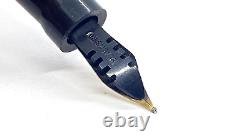 Vintage Blackbird 5275 Fountain Pen In Solid Blue Springy 14k Medium Nib England