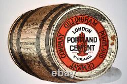 Vintage British Portland Cement Enamel Sign Porcelain Gillingham London England