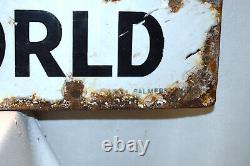 Vintage British Portland Cement Enamel Sign Porcelain Gillingham London England