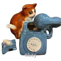 Vintage COOPERCRAFT MADE in England CAT TELEPHONE TEAPOT EUC