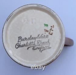 Vintage Charlotte Rhead Bursley Ware England Trellis Pattern Milk Jug