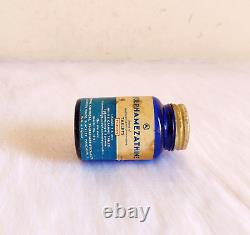 Vintage Cobalt Blue Glass Bottle Medicine Empty England Decorative G604