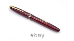 Vintage Conway Stewart 77 Fountain Pen In Red Herringbone 14k Broad Nib England