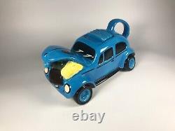 Vintage Coopercraft Made in England Blue Car Teapot