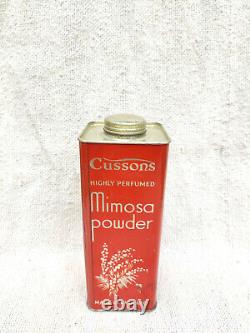 Vintage Cussons Mimosa Powder Advertising Sealed Unused Litho Tin England TB1478