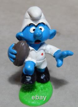 Vintage England Rugby Smurf West Germany 1980 Peyo Schloich