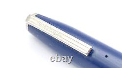 Vintage Esterbrook Lj Fountain Pen In Solid Blue 9312 Italic Medium Nib England